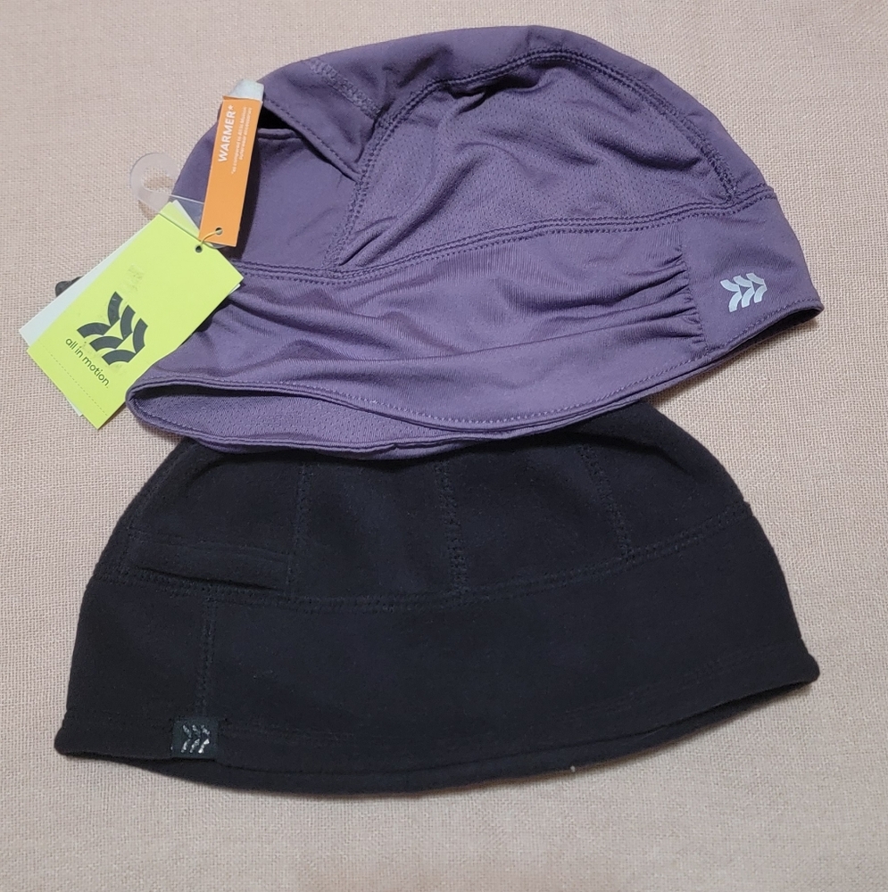 Alo Yoga Purple and Black Beanies